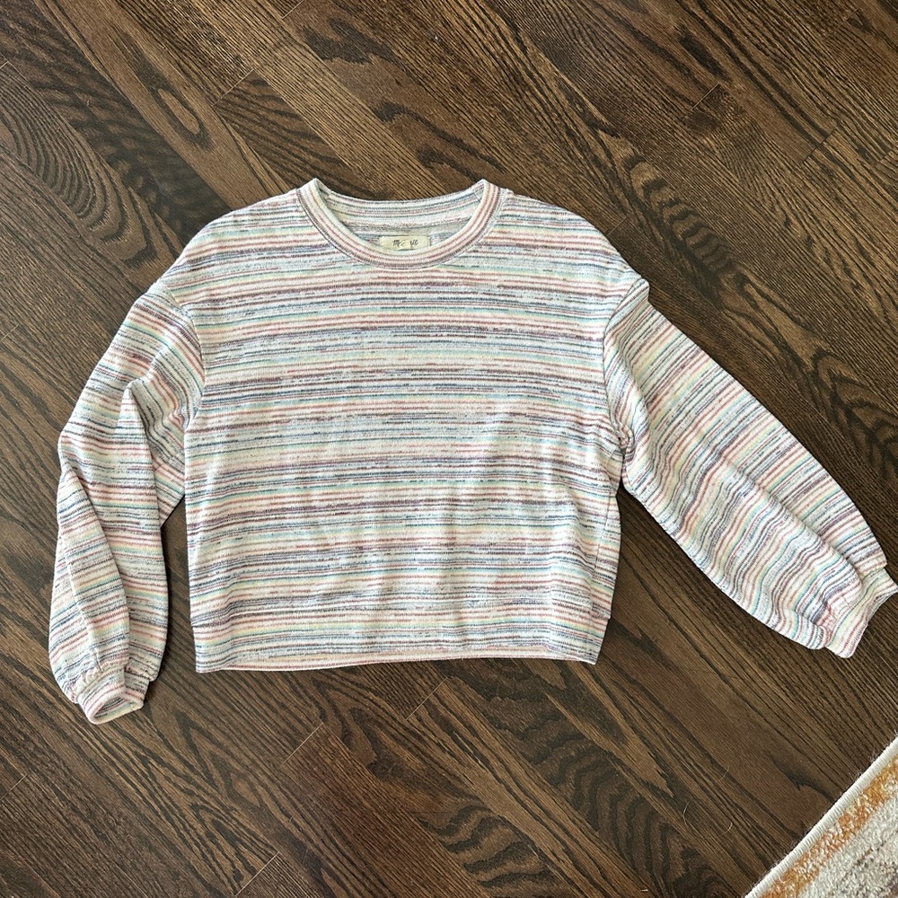 Madewell Pastel Striped Crop Top